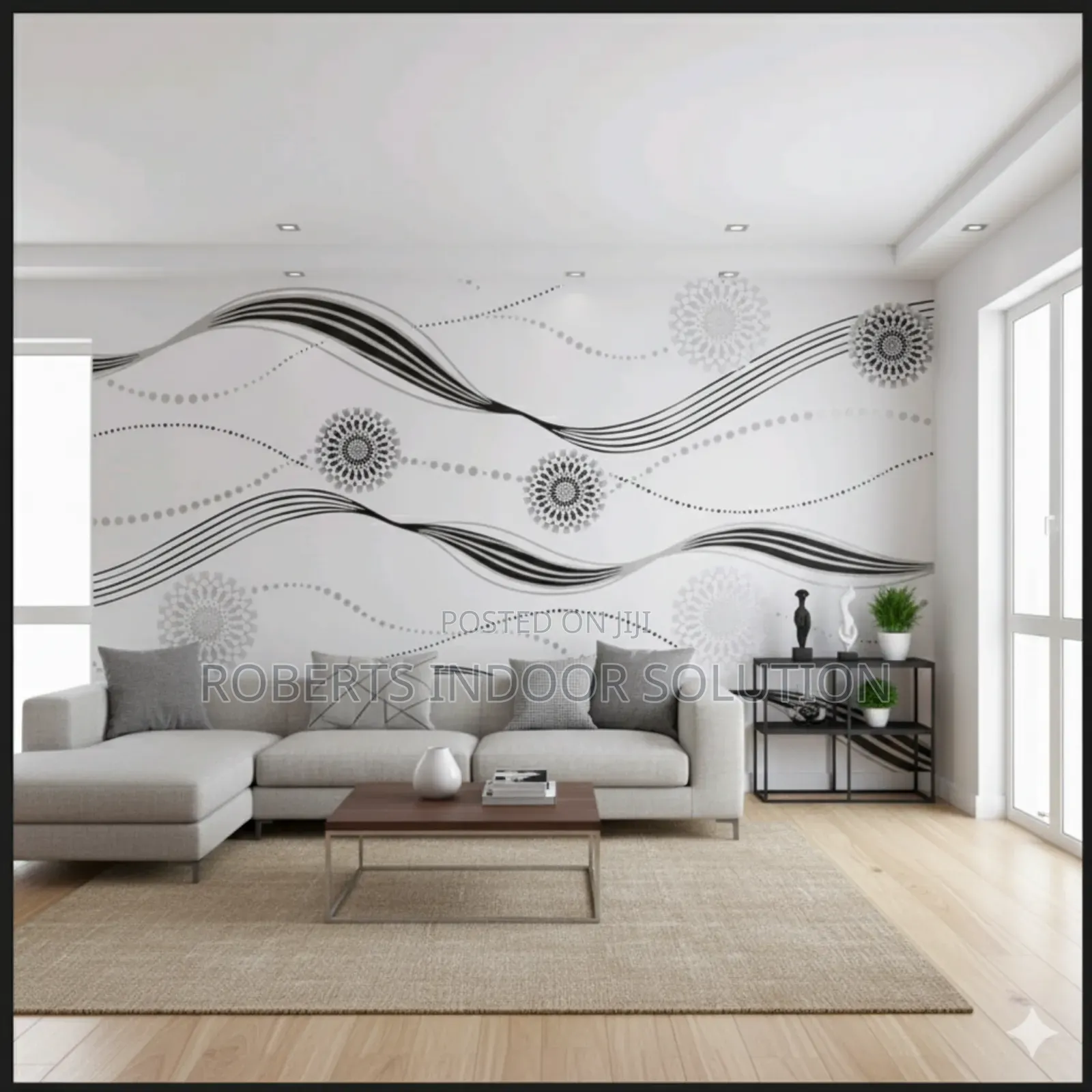 White Floral Wallpaper 0.45×10m – Easy Diy Wall Elegance