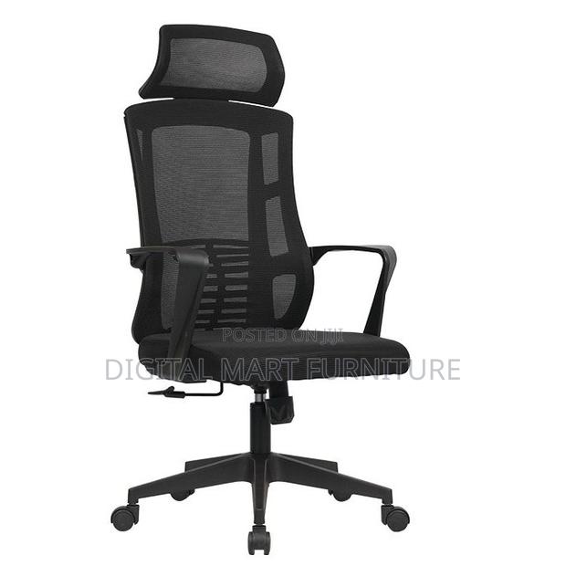 Office Chair: Modern Office Rolling Chair With Fixed Arms - thumbnail 3