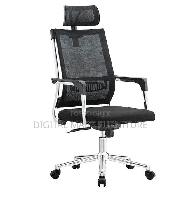 Office Chair: Modern Office Rolling Chair With Fixed Arms - thumbnail 4