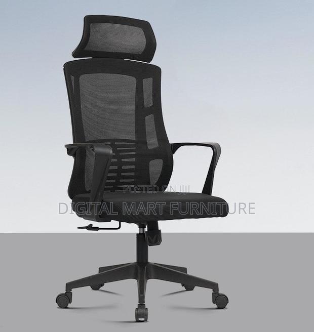 Office Chair: Modern Office Rolling Chair With Fixed Arms - thumbnail 5