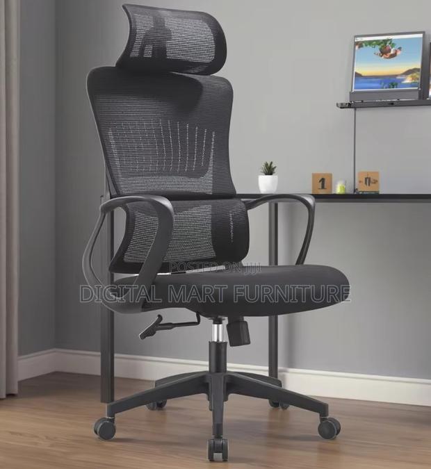 Office Chair: Modern Office Rolling Chair With Fixed Arms - thumbnail 7