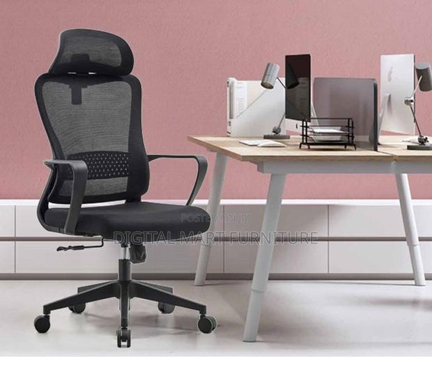 Office Chair: Modern Office Rolling Chair With Fixed Arms - thumbnail 8