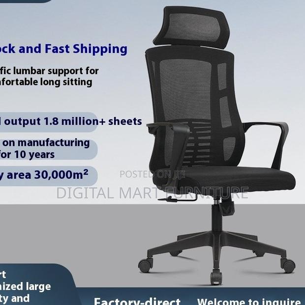 Office Chair: Modern Office Rolling Chair With Fixed Arms - thumbnail 9