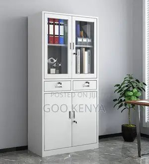 Office Cabinet; 2-Door Office Steel File Cabinet With Shelf and Locks