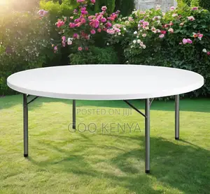 Home Table; 1.5m Round Granite White Plastic Folding Table for Banquet