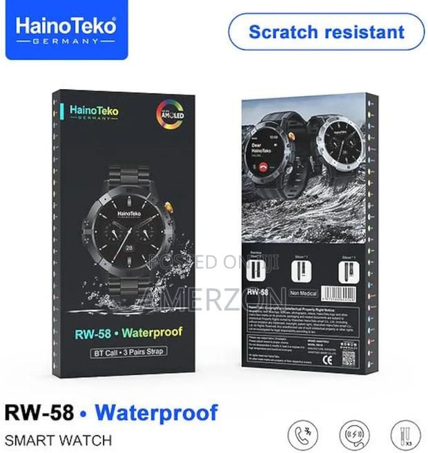 Hainoteko Rw58 Executive Round Smart Watch Scratch Rresistent - thumbnail 3