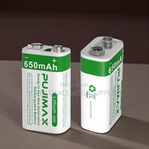 Pujimax 9v 650mah Lithium Battery High Capacity Rechargeable Power