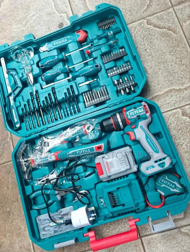 Total 165cordless Drill With Complete Hand Tool