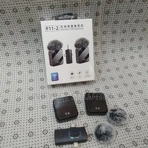 Lavalier F11-2 Wireless Microphone 3 in 1 Plug and Play.