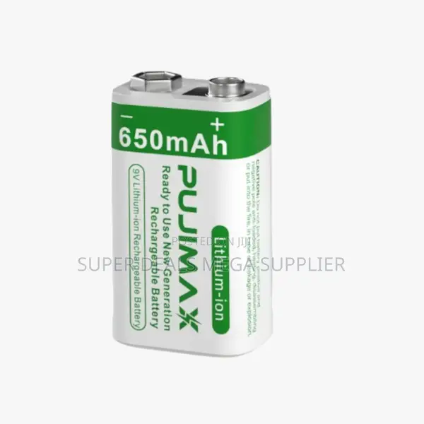 Pujimax 9v 650mah Li-Ion Rechargeable Battery for Electronic Devices