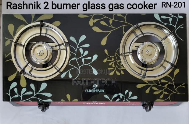 Double Glass Burner Rashnik Gas Stove Cooker