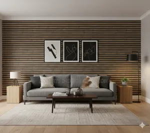 Elegant Brown Flutted Wallpaper 0.45×10m – Easy Diy Upgrade