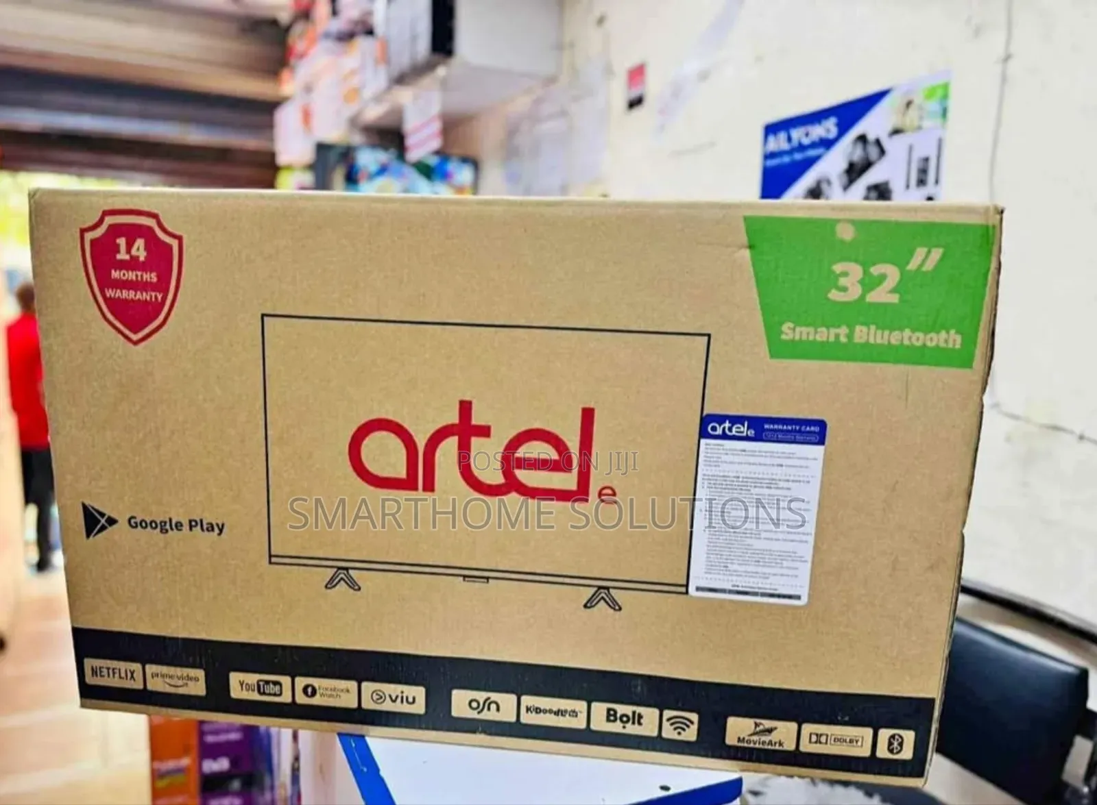 Artel 32" Inch Bluetooth Tv Frameless Smart Android Tv