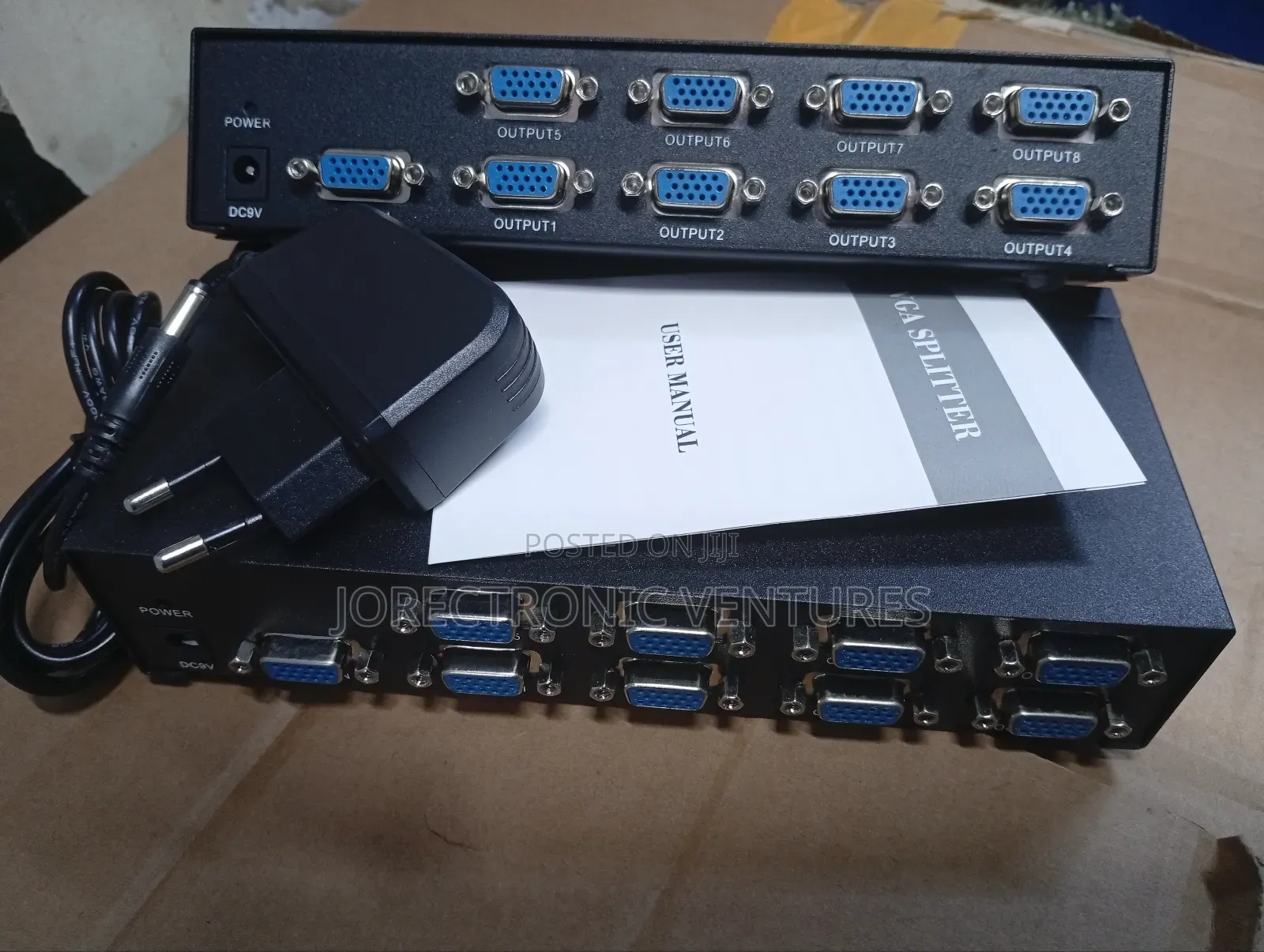 8 Port Vga Splitter Black