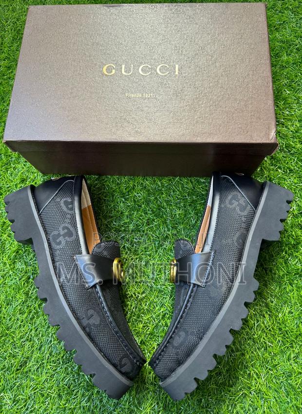 Boxed High End Black Gucci Thick Sole Size 40-45 - thumbnail 2