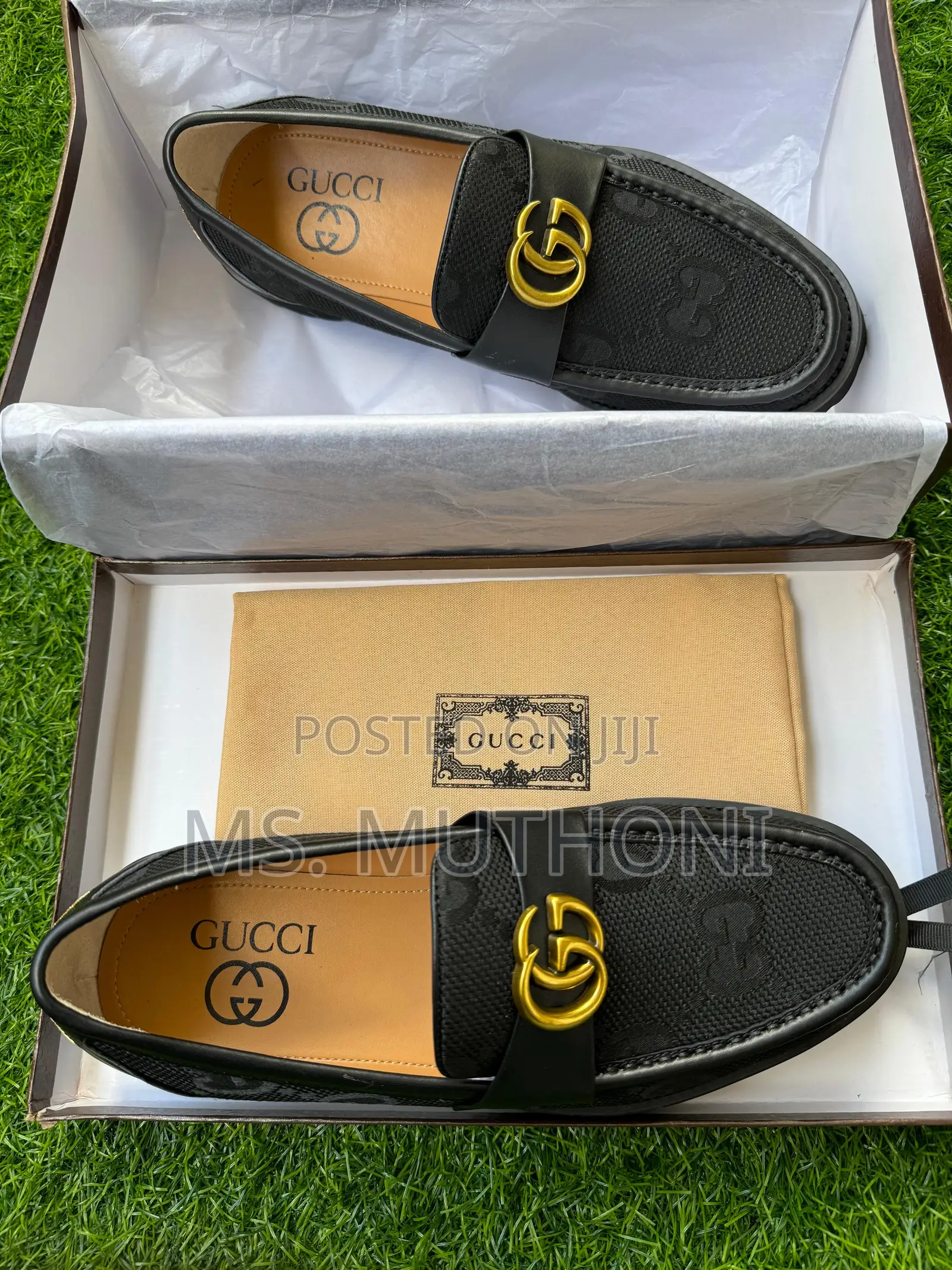 Boxed High End Black Gucci Thick Sole Size 40-45