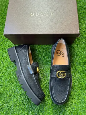 Boxed High End Black Gucci Thick Sole Size 40-45