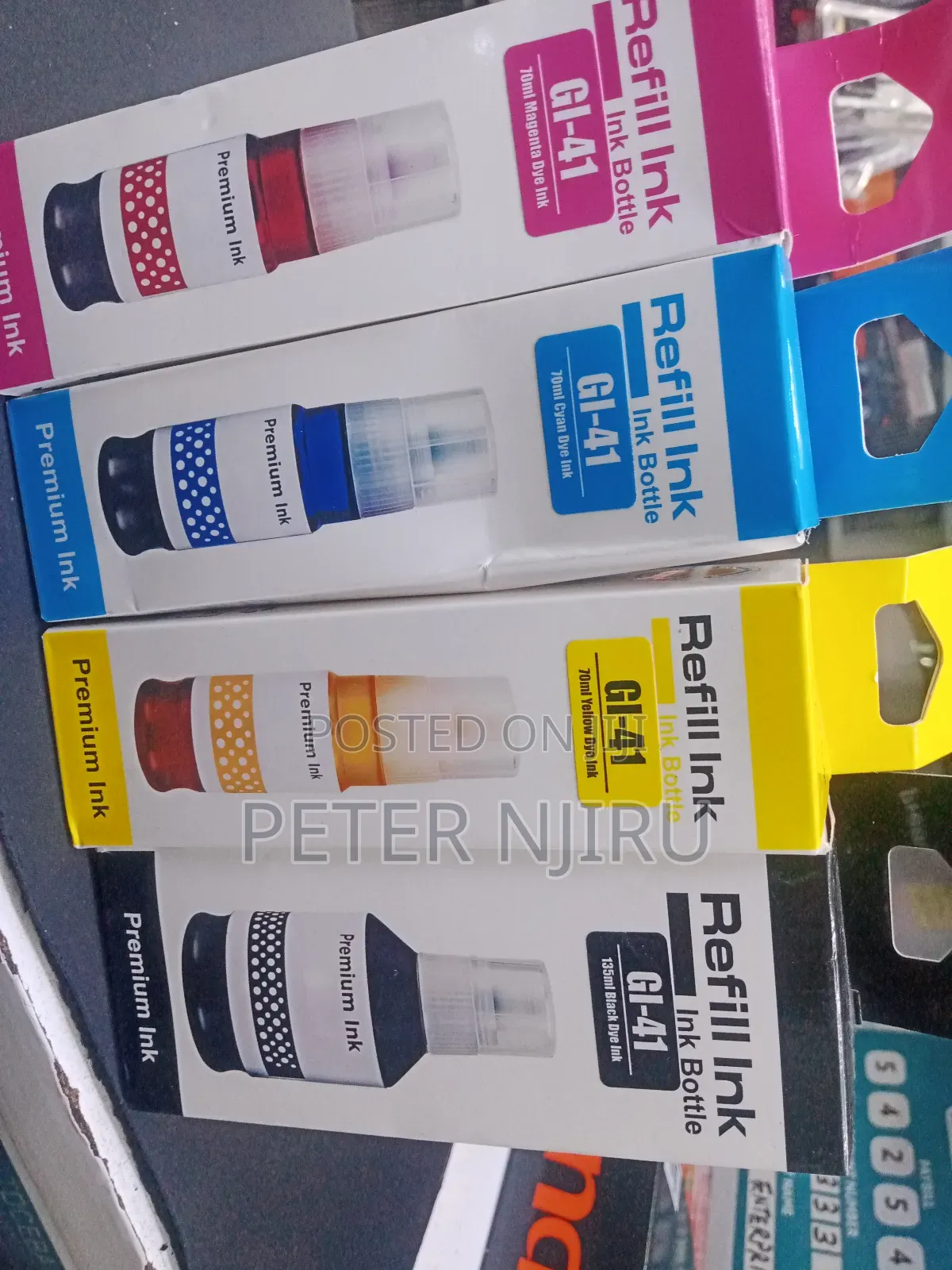 Gl 41 Canon Inks (Bk, Magenta,Cyan, Yellow)