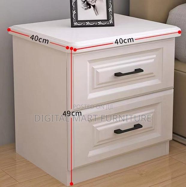 Office Cabinet: White Small Bedside Cabinet With Two Drawers - thumbnail 5