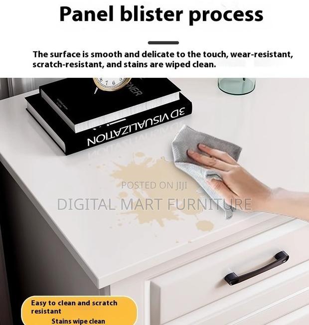 Office Cabinet: White Small Bedside Cabinet With Two Drawers - thumbnail 6