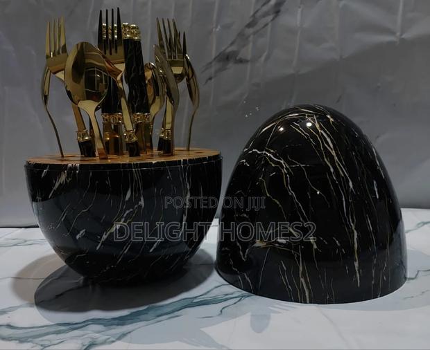 Marble Profile Egg Shell Cutlery Set _Pa - thumbnail 2