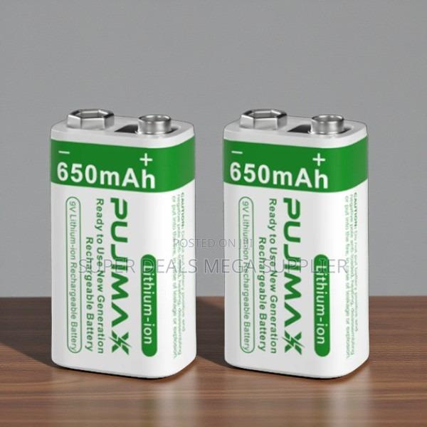 Pujimax 9v 650mah Lithium- Ion Battery Reliable Power for Smoke Alarms