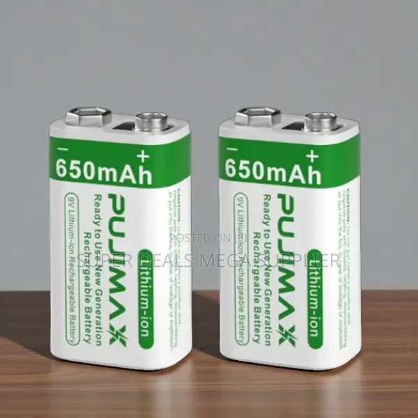 Pujimax 9v 650mah Lithium- Ion Battery Reliable Power for Smoke Alarms