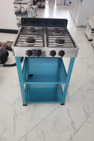 Rebune Four Burner Standing Gas Stove With Shelves