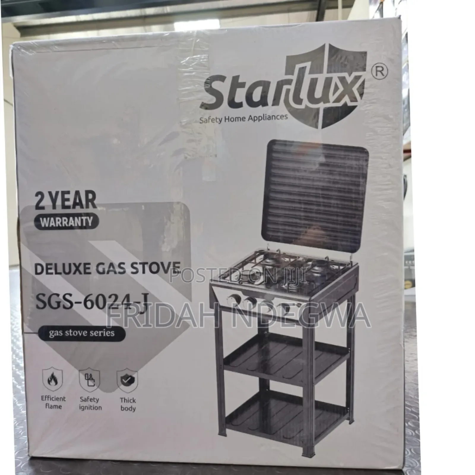 Starlux 4 Burner Cooker With Shelves