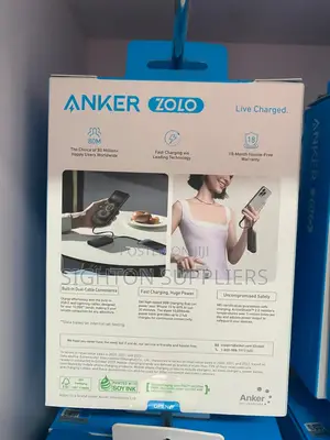 Anker Power Bank 10,000 Mah, 30w, - Built-in Usb-C and Lightning Cable