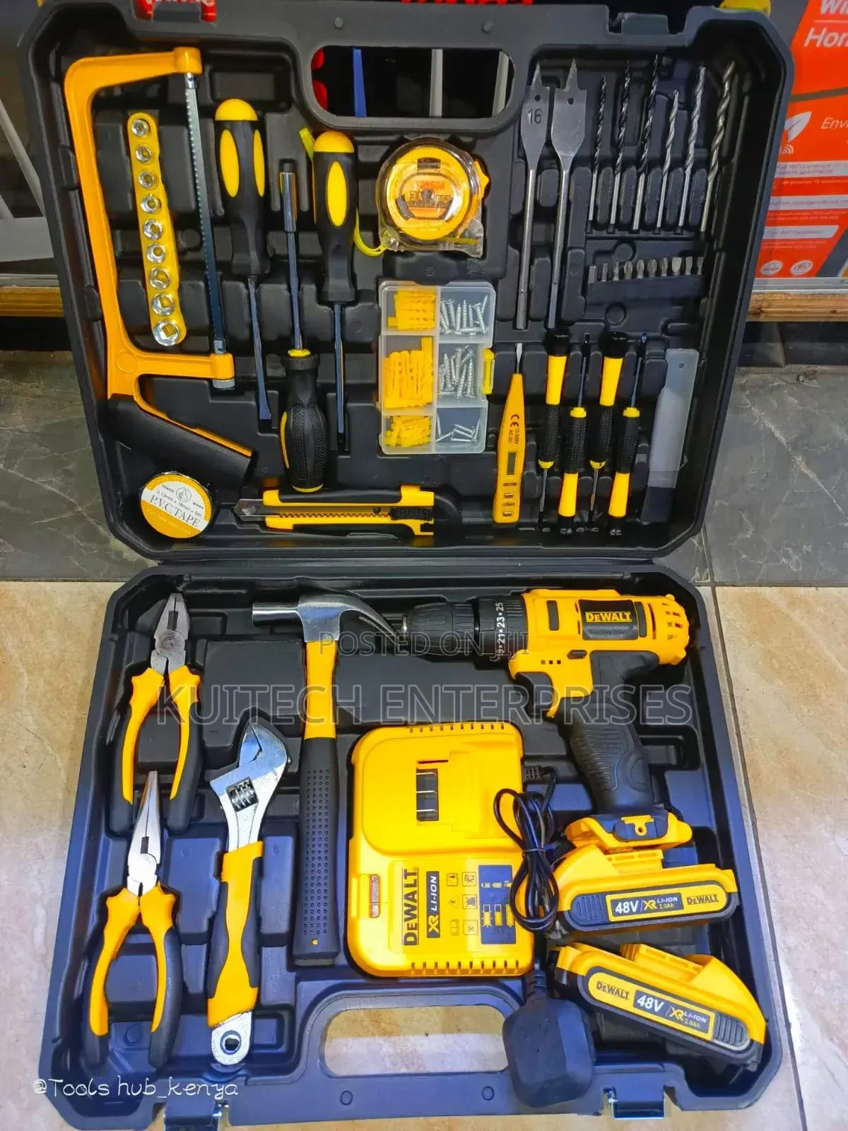 Cordless Hammer Drill/ Electric Dewalt Drill Set