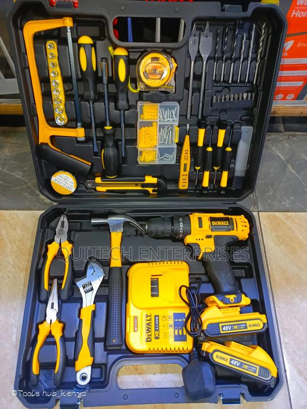 Cordless Hammer Drill/ Electric Dewalt Drill Set - main view