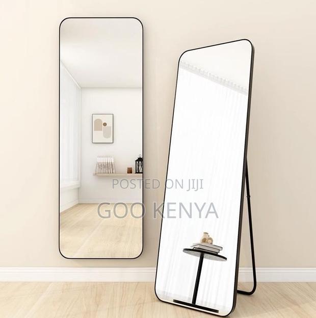 Home Mirror; Floor Mirror With Sturdy Aluminum Frame and Wide Surface - thumbnail 2
