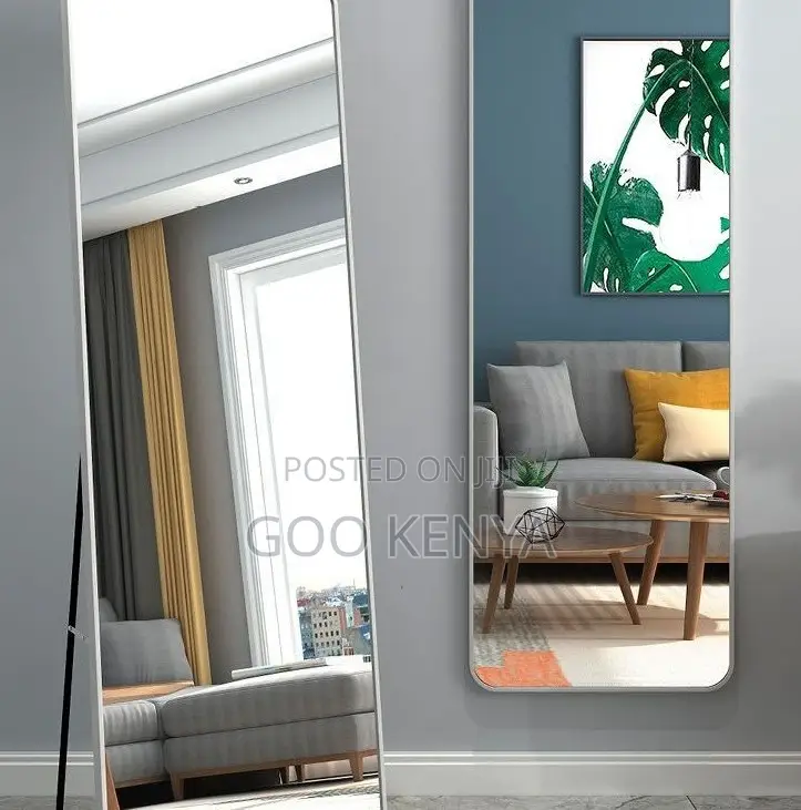 Home Mirror; Floor Mirror With Sturdy Aluminum Frame and Wide Surface