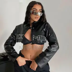 Leather Crop Biker Jacket