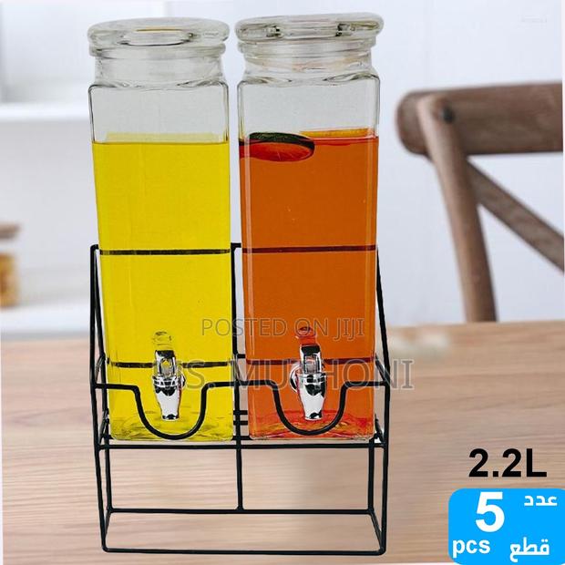 2.2l Each Capacity Juice/Drink Dispenser With Metallic Stand - main view