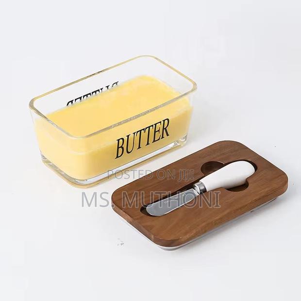 Aesthetic Transparent Glass Butter Dish*