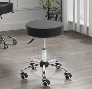 Home Counter Stool; Backless Rolling Swivel Height-Adjustable Stool