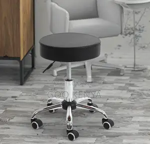 Home Counter Stool; Backless Rolling Swivel Height-Adjustable Stool