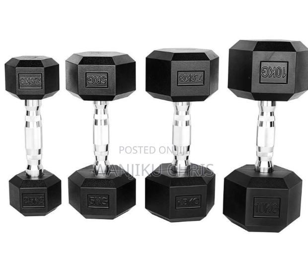 N/B (*Sold Per Piece) 15kg Hexagon Dumbbells/Hexagon Dumbbells - main view