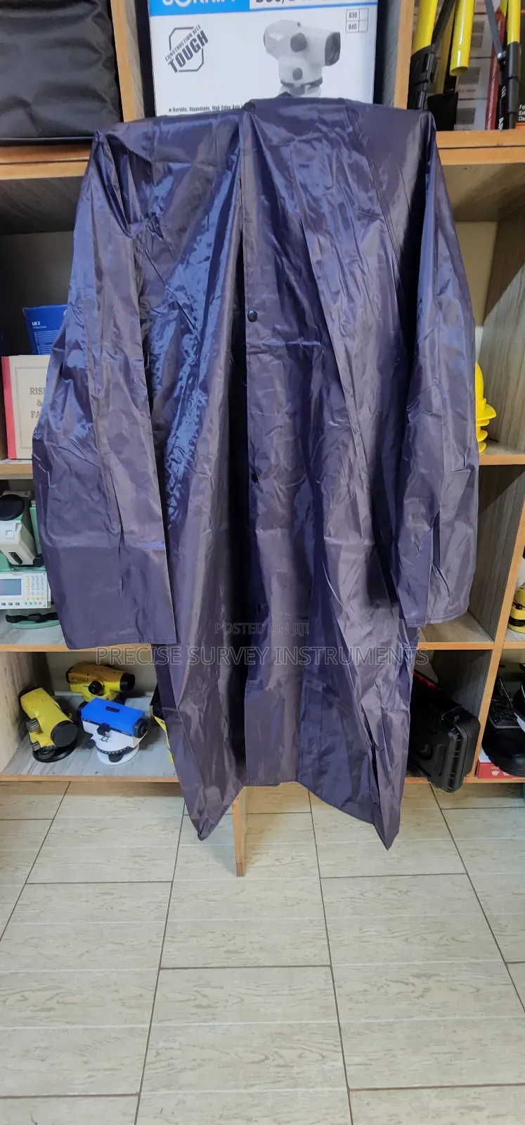 Long Safety Raincoat With Reflector