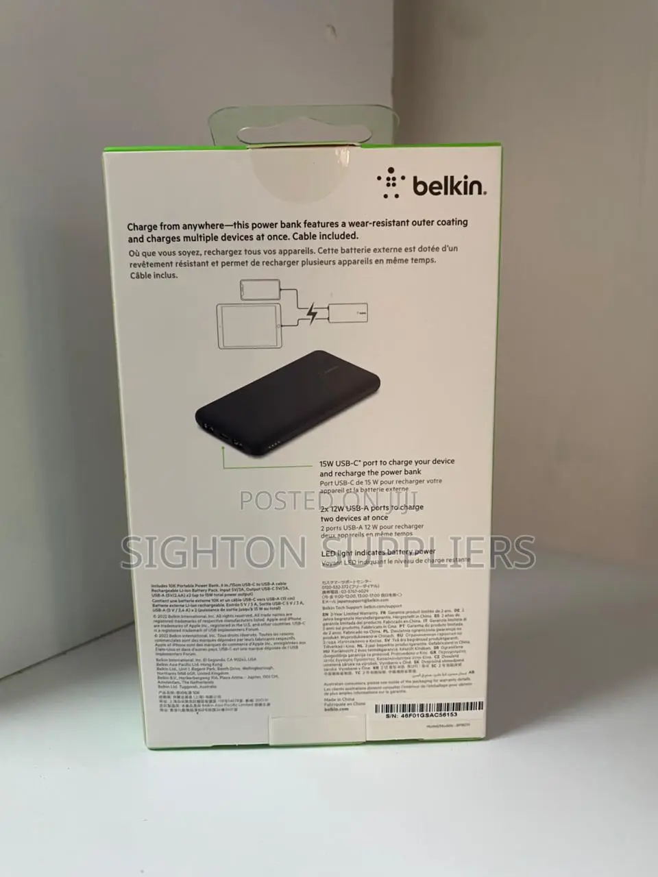 Belkin Boostcharge Usb-C Power Bank (10,000mah, 15w, Black)
