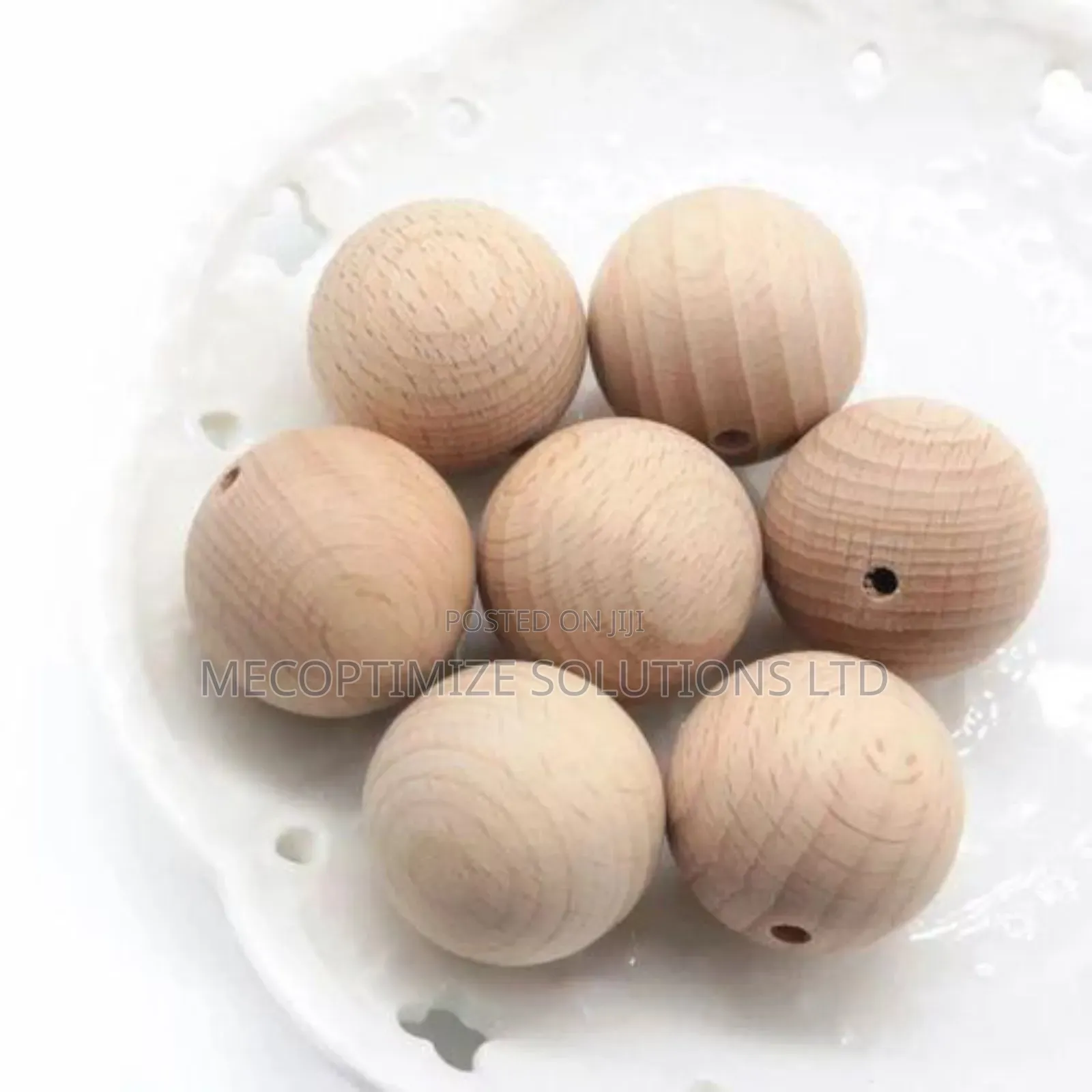 Safe Organic Wooden Baby Teether Natural Rattle Sensory Toy