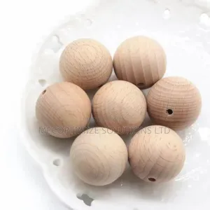 Safe Organic Wooden Baby Teether Natural Rattle Sensory Toy