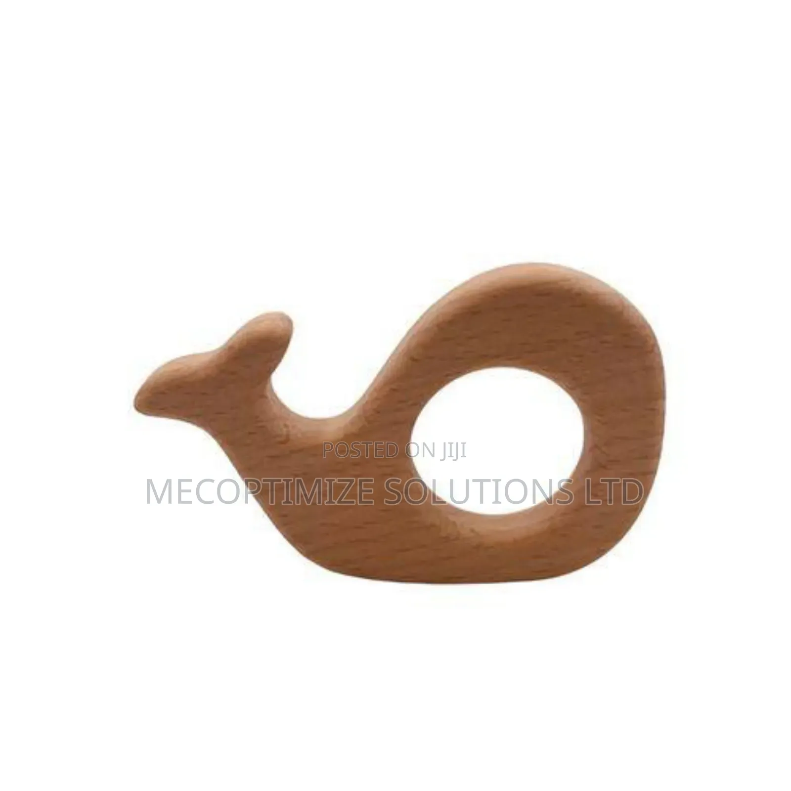 Safe Organic Wooden Baby Teether Natural Rattle Sensory Toy