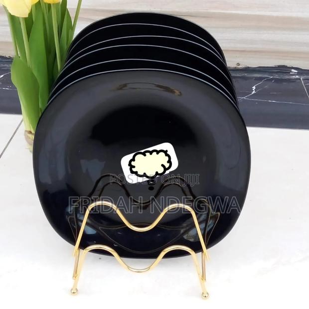 10 .5" Black Square Shape Plate