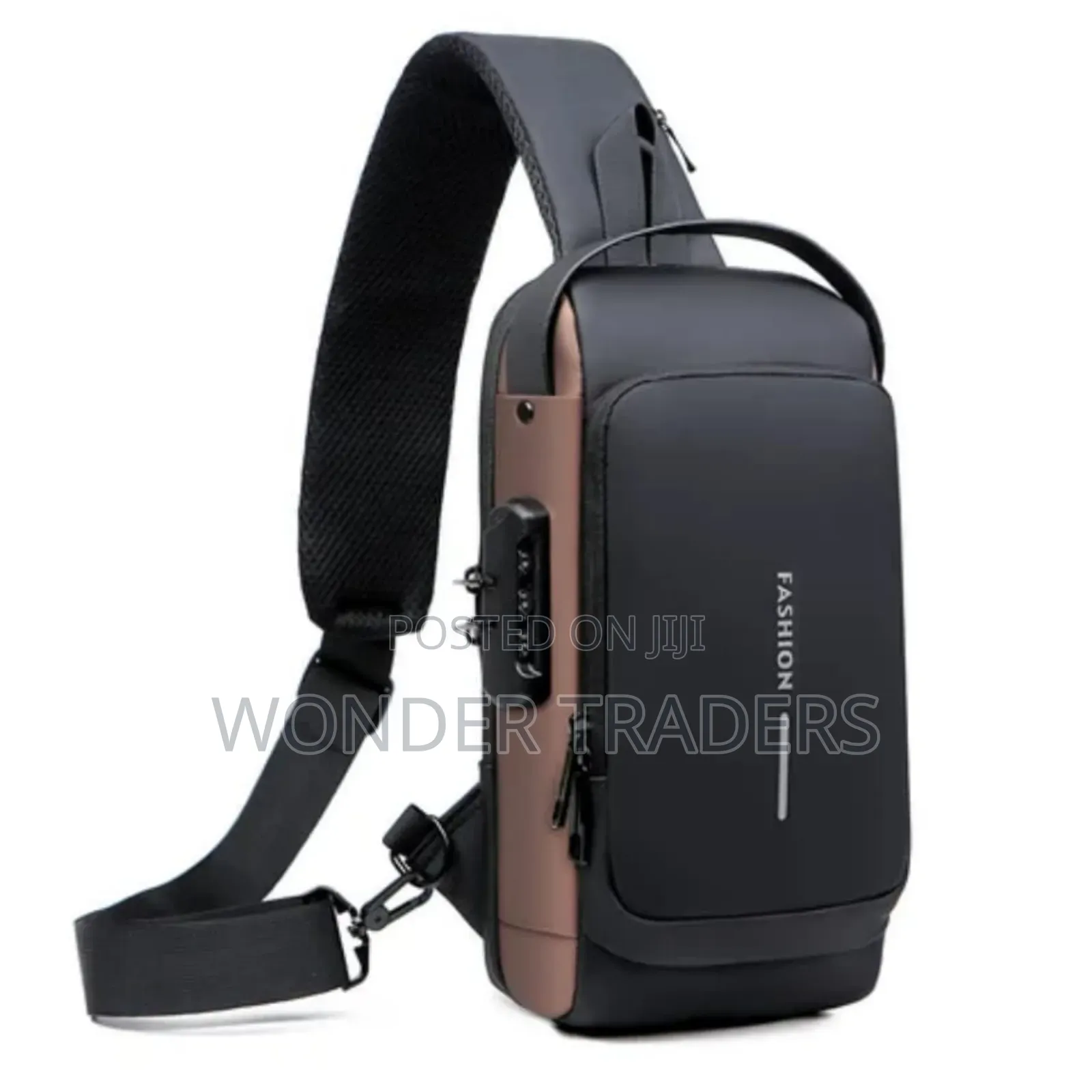 Anti -Theft Usb Shoulder/Chest Bag, Sling for Travel*