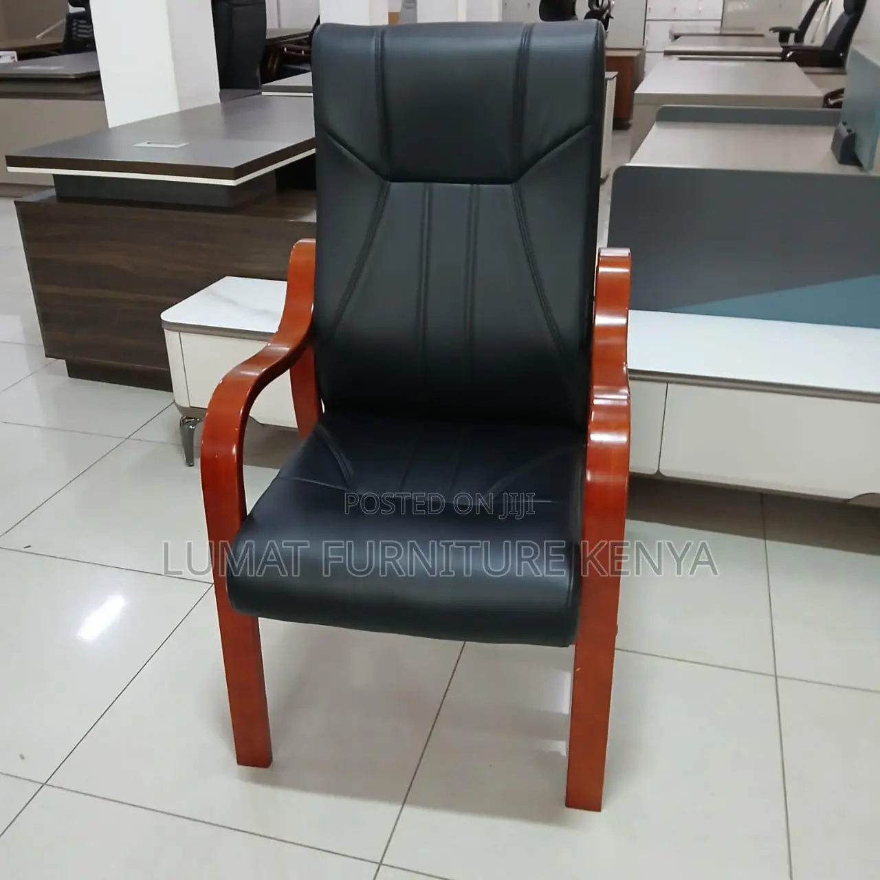 Vintage Wood Office Guest Chair