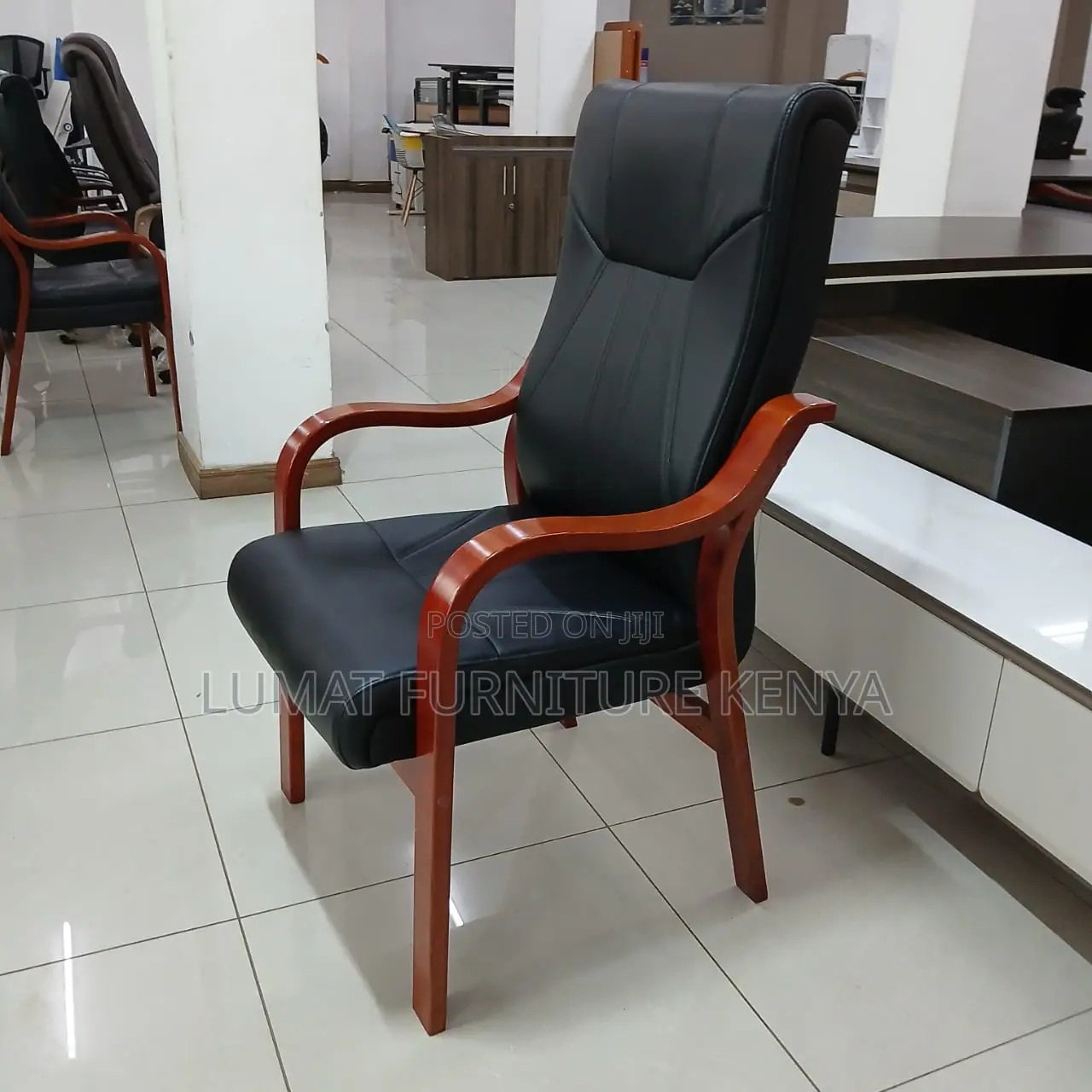 Vintage Wood Office Guest Chair