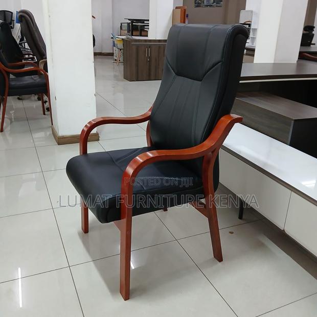 Vintage Wood Office Guest Chair - thumbnail 3